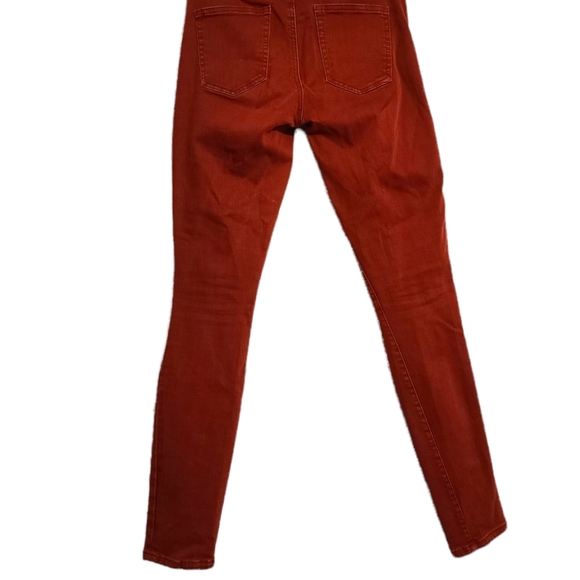 Gap 1969 True Skinny Revolution Women's 27 Red/burnt Orange Legging Jeans - Picture 3 of 6